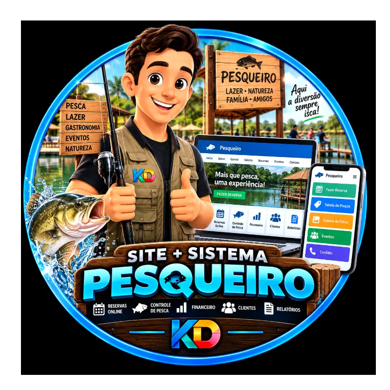 Site + Sistema Pesqueiro - Karllus Design Web